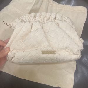 Loeffler Randall Willa Mini Cinch Clutch, Cream